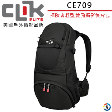 【CLIK ELITE】CE709 探險者輕型Venture30 雙肩攝影後背包 (黑/灰)