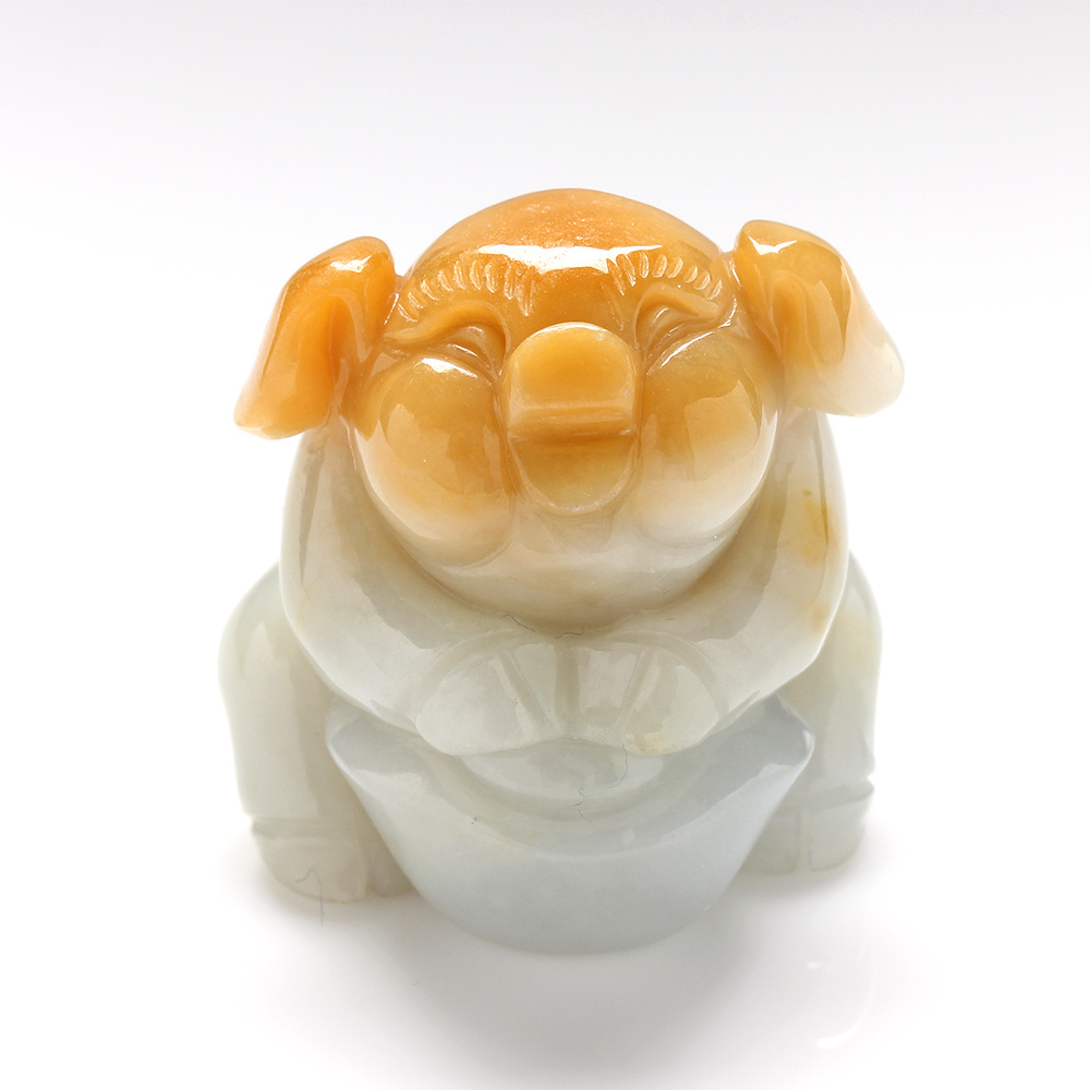 【雅紅珠寶】天然黃翡翠擺件-元寶豬-O0034