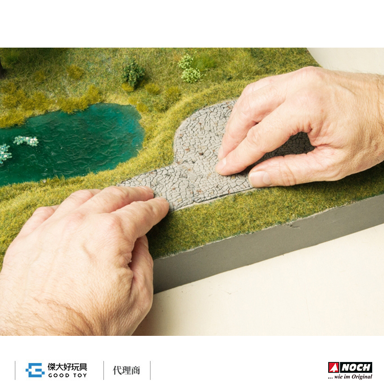 Noch 60370 (HO) 3D立體石牆 層砌石 (28x10cm)