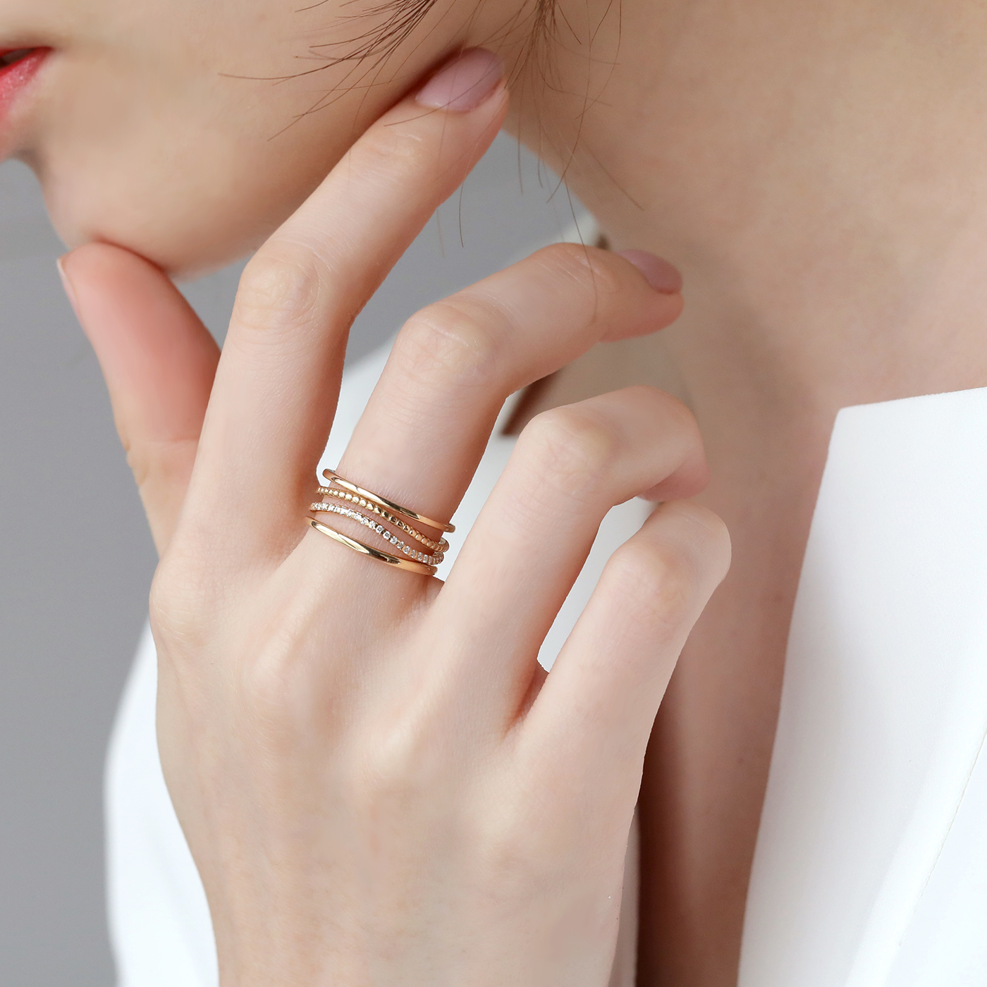 愛環伺 — 12分鑽石線戒