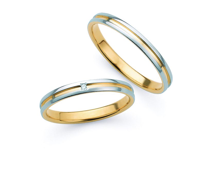 Honey B - Himawari PT900鉑金 / 18K黃金天然鑽石戒指