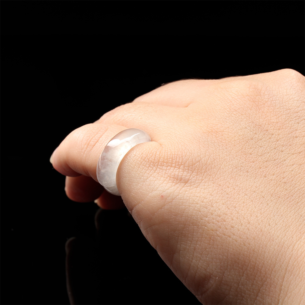 【雅紅珠寶】天然玻璃種馬鞍戒-#7.5-完美無暇-R0027