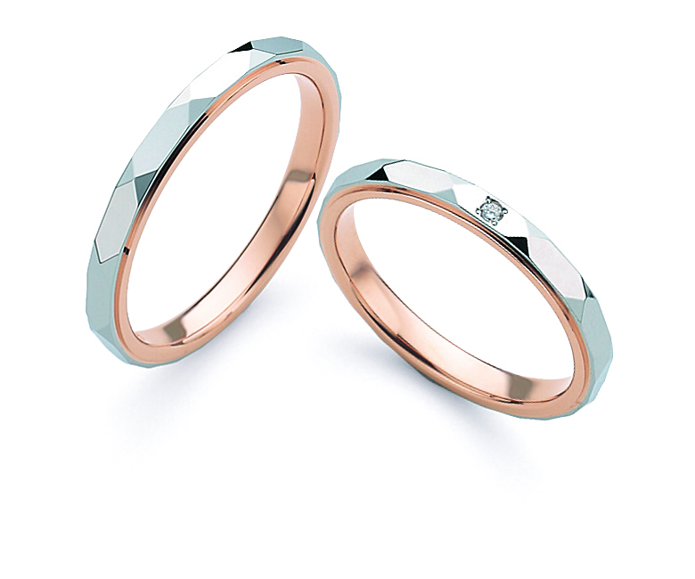 Honey B - Lavender PT900鉑金 / 18K玫瑰金天然鑽石戒指