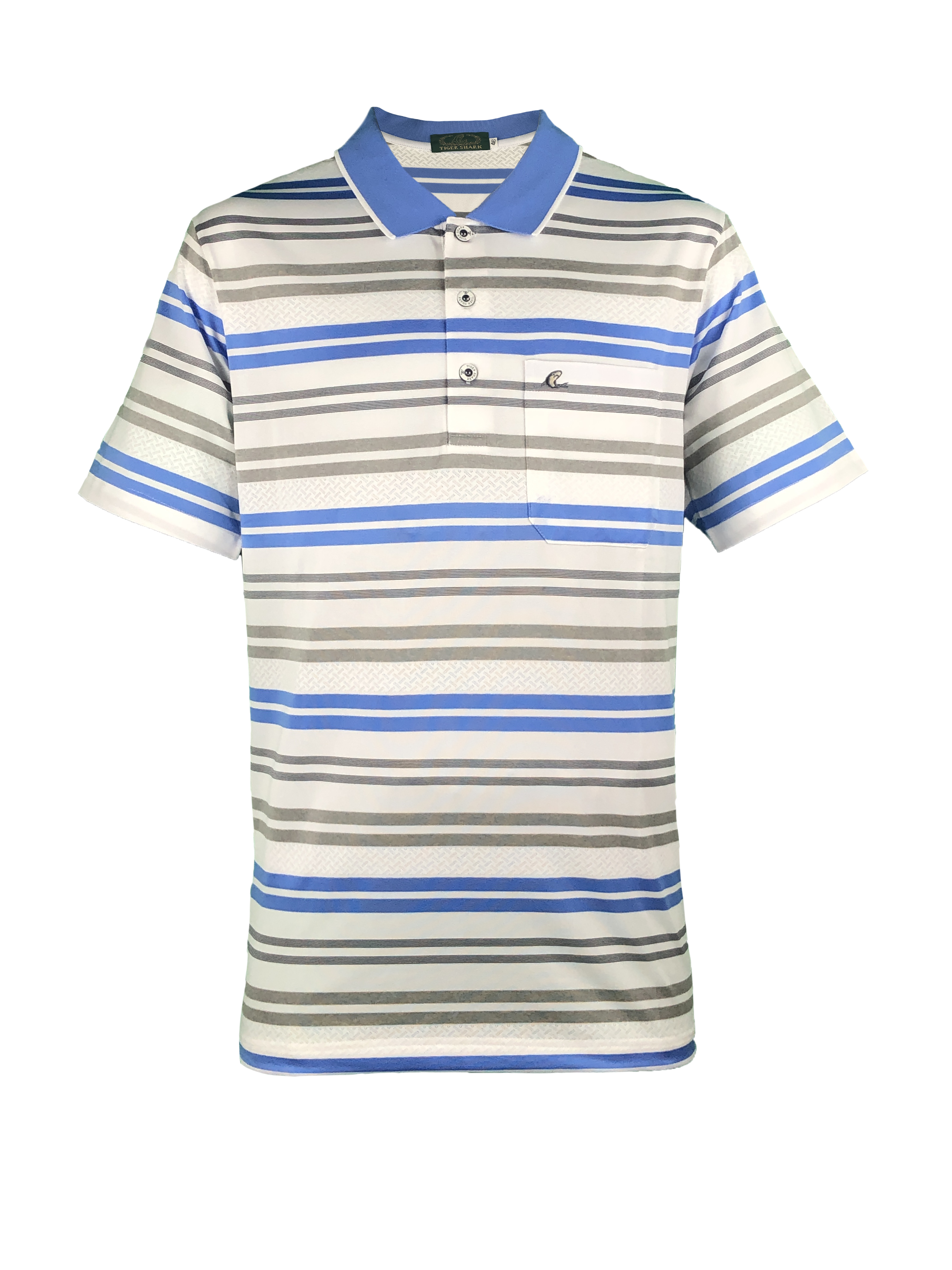 彈力排汗條紋POLO衫