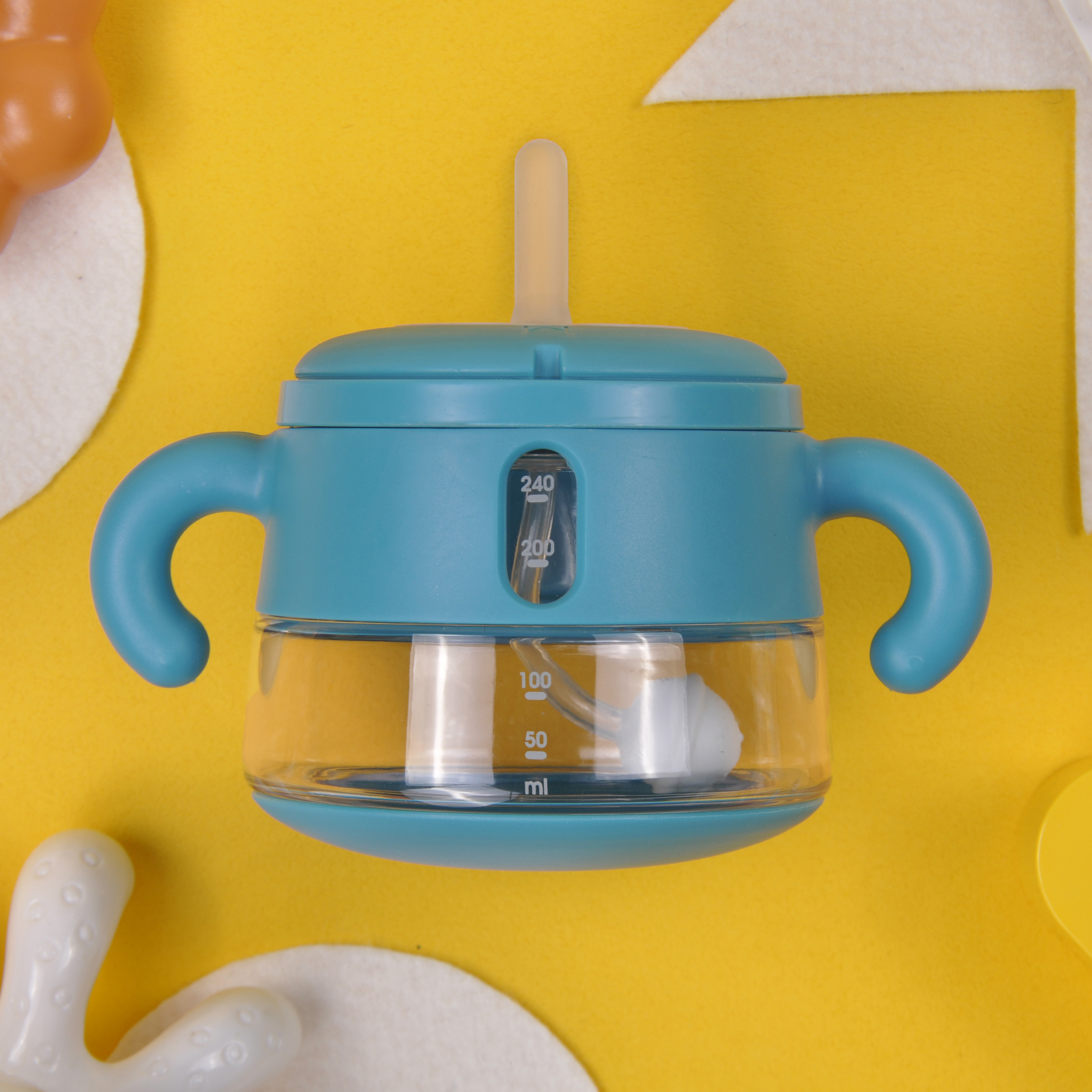 ALICE 嬰幼兒吸管杯- 湖水藍