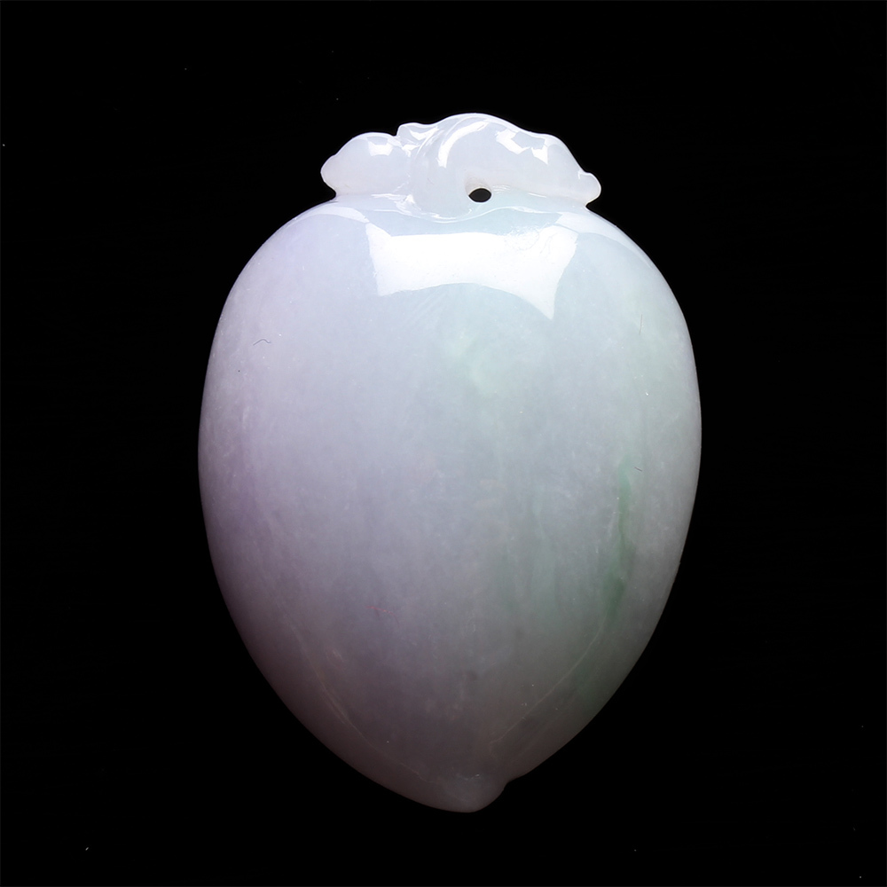 【雅紅珠寶】天然春帶彩翡翠玉項鍊-壽桃-生活富足-N0090