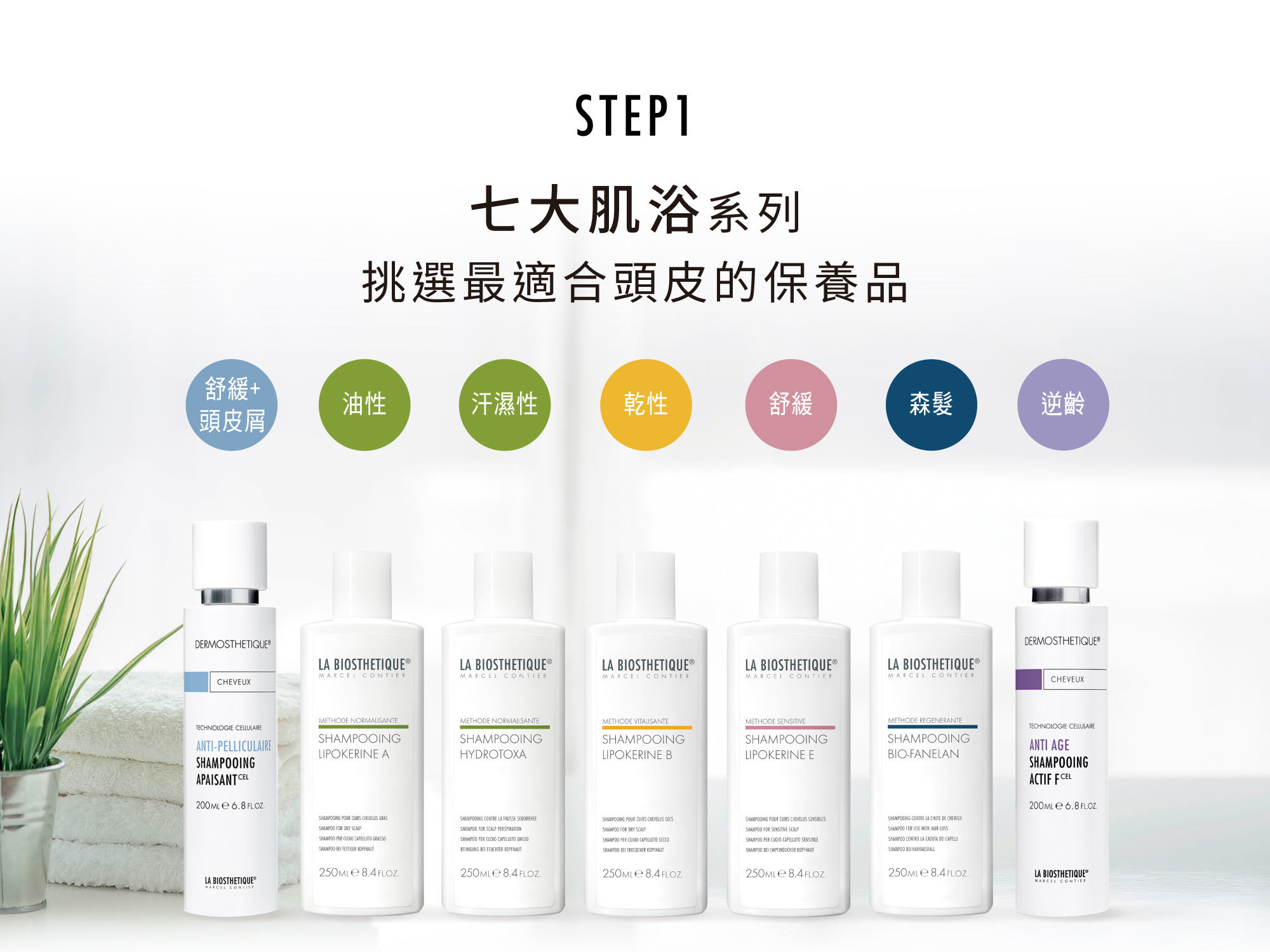 七大肌浴使用方法,專屬頭皮的洗髮精,台灣獨家汗濕性頭皮洗髮精,舒緩你頭皮的乾癢