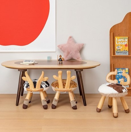 北歐創意動物實木椅