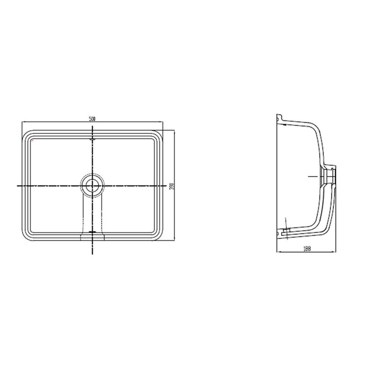Roca "Sofia" 32772400C Under countertop vitreous china basin