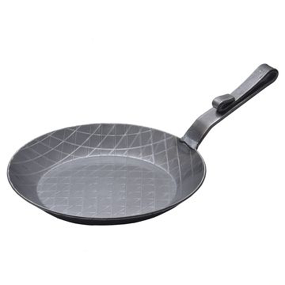 【德國 turk鐵鍋】 65324 熱鍛短柄格紋平底鐵鍋 24cm