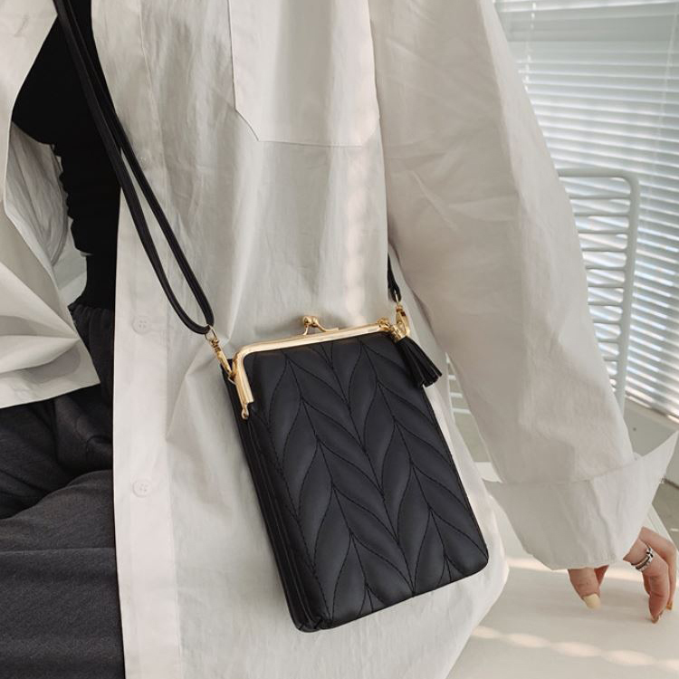 「菱格系」手機斜揹便攜包│5色入