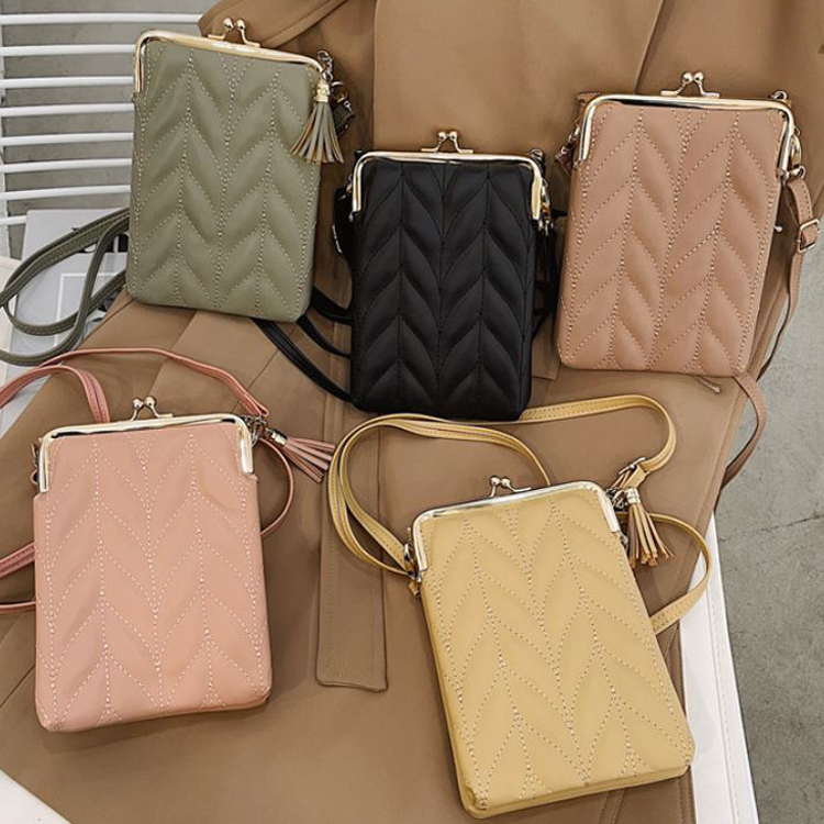 「菱格系」手機斜揹便攜包│5色入