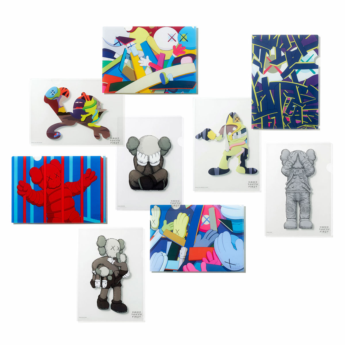KAWS TOKYO FIRST 東京 展覽 限定 限量 A4 資料夾 透明 現貨