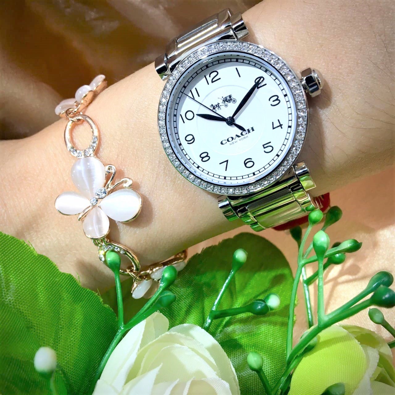 【Coach】璀燦晶鑽優雅時尚腕錶 CO14502396 (32mm) 現代鐘錶