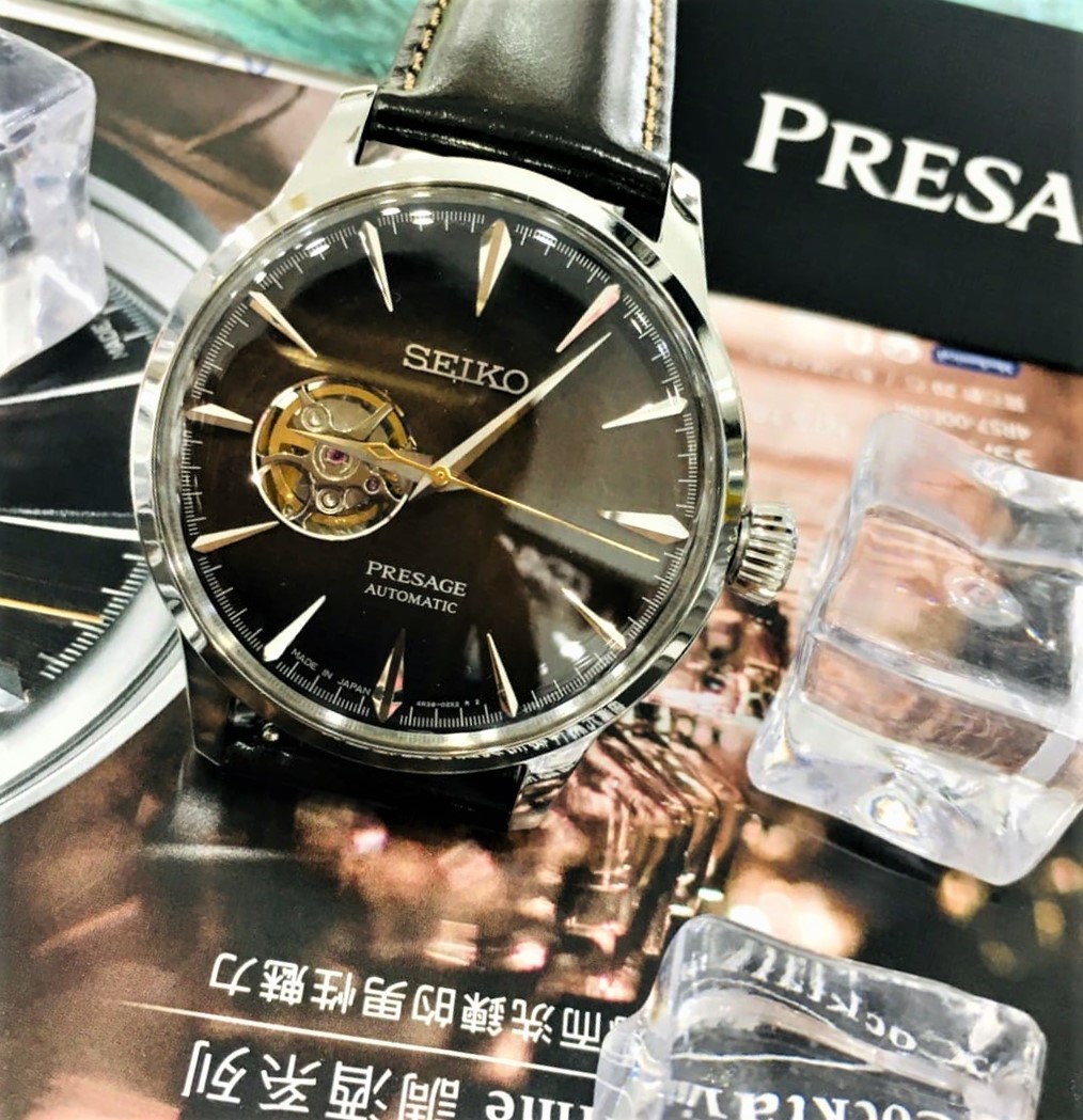 【SEIKO 精工】PRESAGE系列 調酒師開芯機械腕錶 4R38-01N0R (40.5mm) 現代鐘錶
