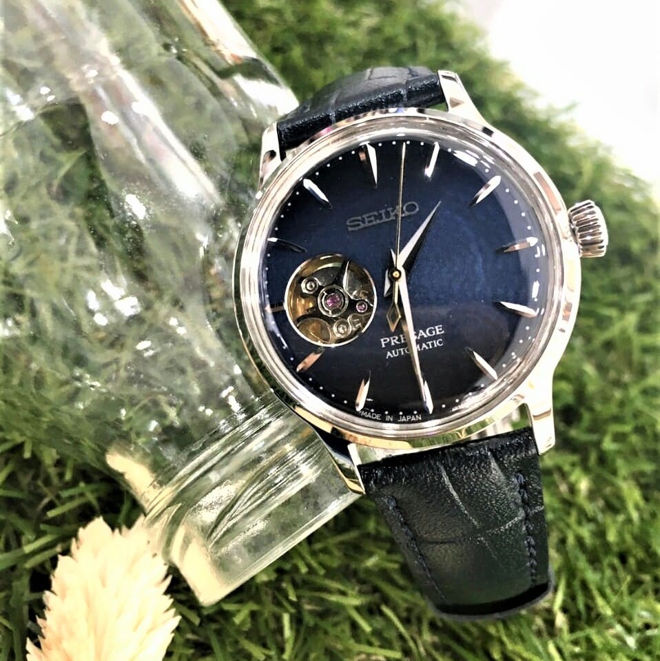 【SEIKO 精工】PRESAGE系列 調酒師藍月機械 4R38-01Y0B (33.8mm) /4R38-01N0B (40.5mm)現代鐘錶