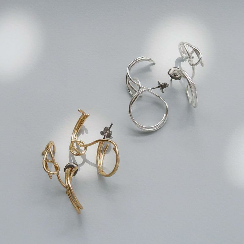 日本河狸月耳環