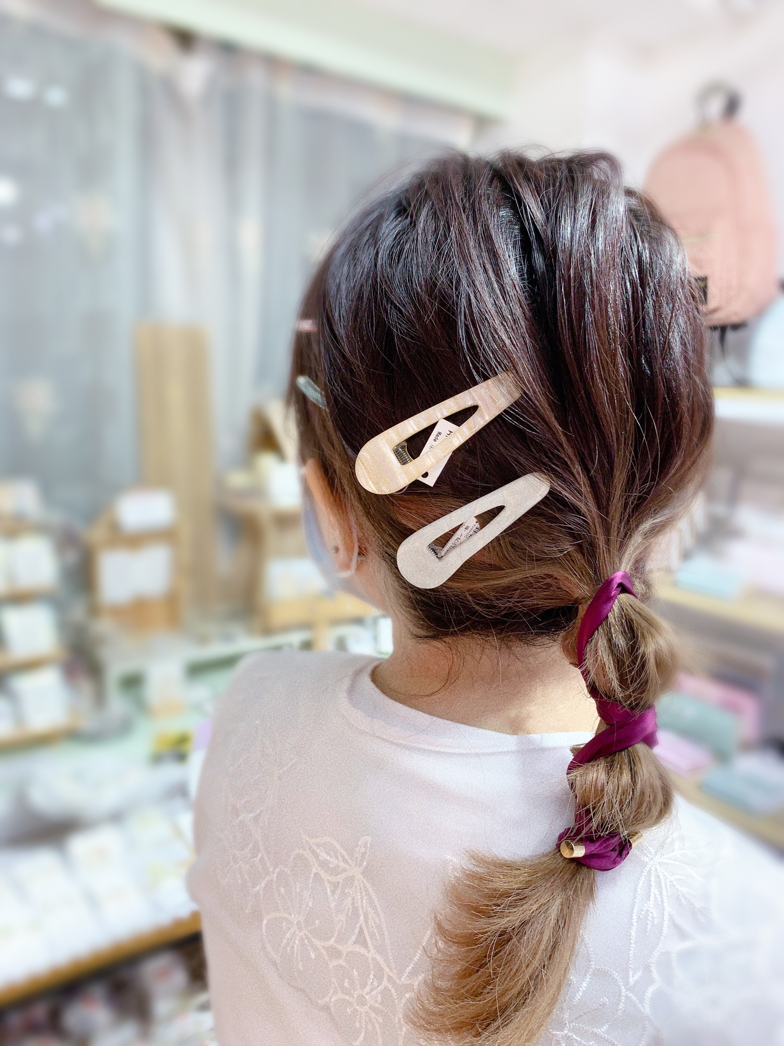 [日本制] 大理紋髮夾仔