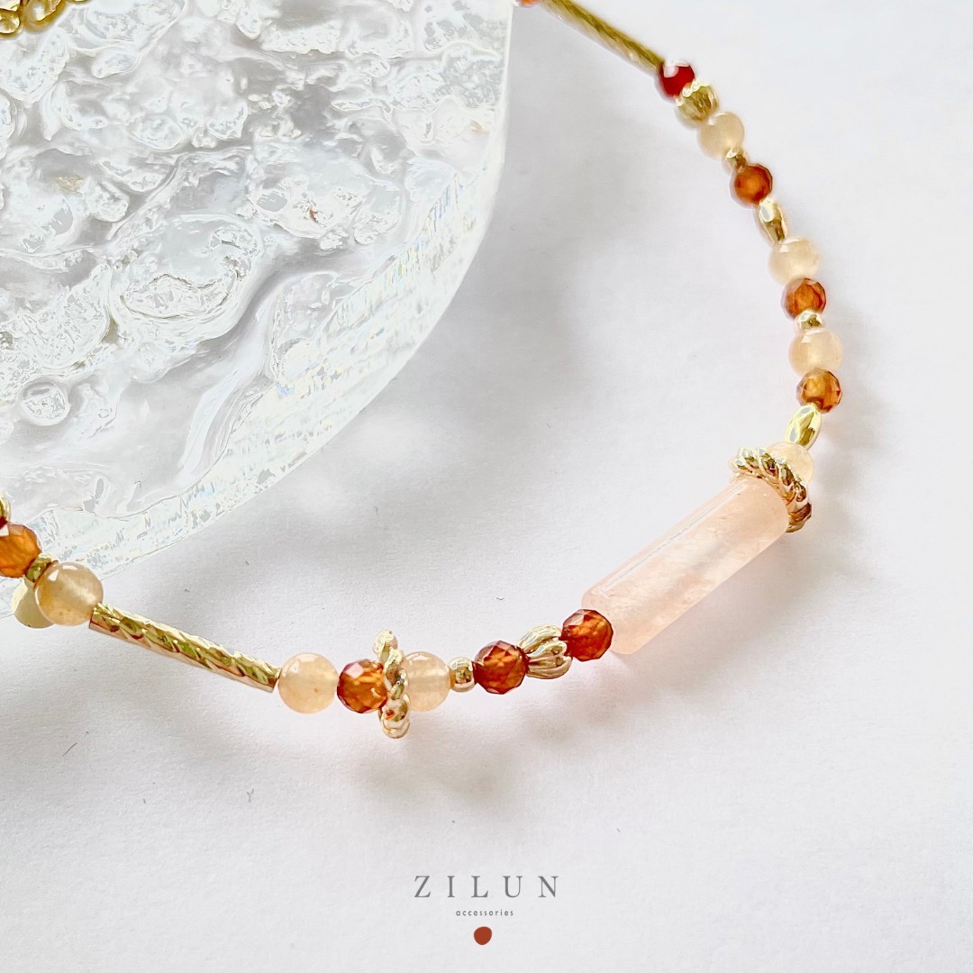 |一月|哥倫比亞拿鐵棕 • 寶石實驗室 • 手鍊 • 美國14K注金 • 14kgf