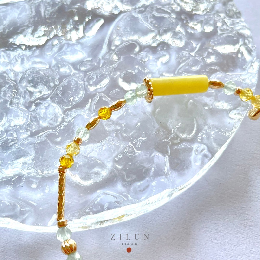 |六月|夏日東岸金針花 • 寶石實驗室 • 手鍊 • 美國14K注金 • 14kgf