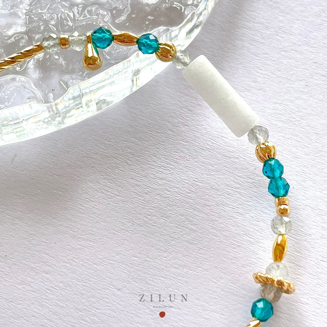 |三月|漫漫卡布里島藍 • 寶石實驗室 • 手鍊 • 美國14K注金 • 14kgf