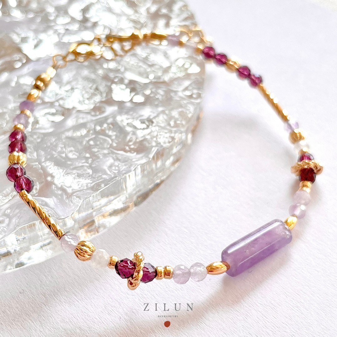 |二月|徐徐的普羅旺斯香草紫 • 寶石實驗室 • 手鍊 • 美國14K注金 • 14kgf