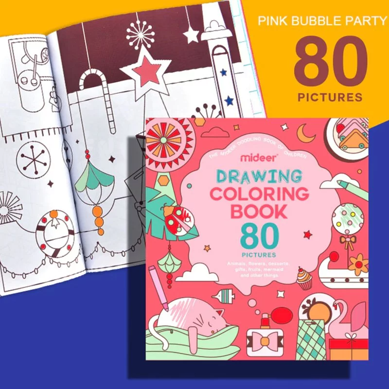 Mideer Drawing Colouring Book The Party Of Pink Mideer Drawing Colouring Book The Party Of Pink