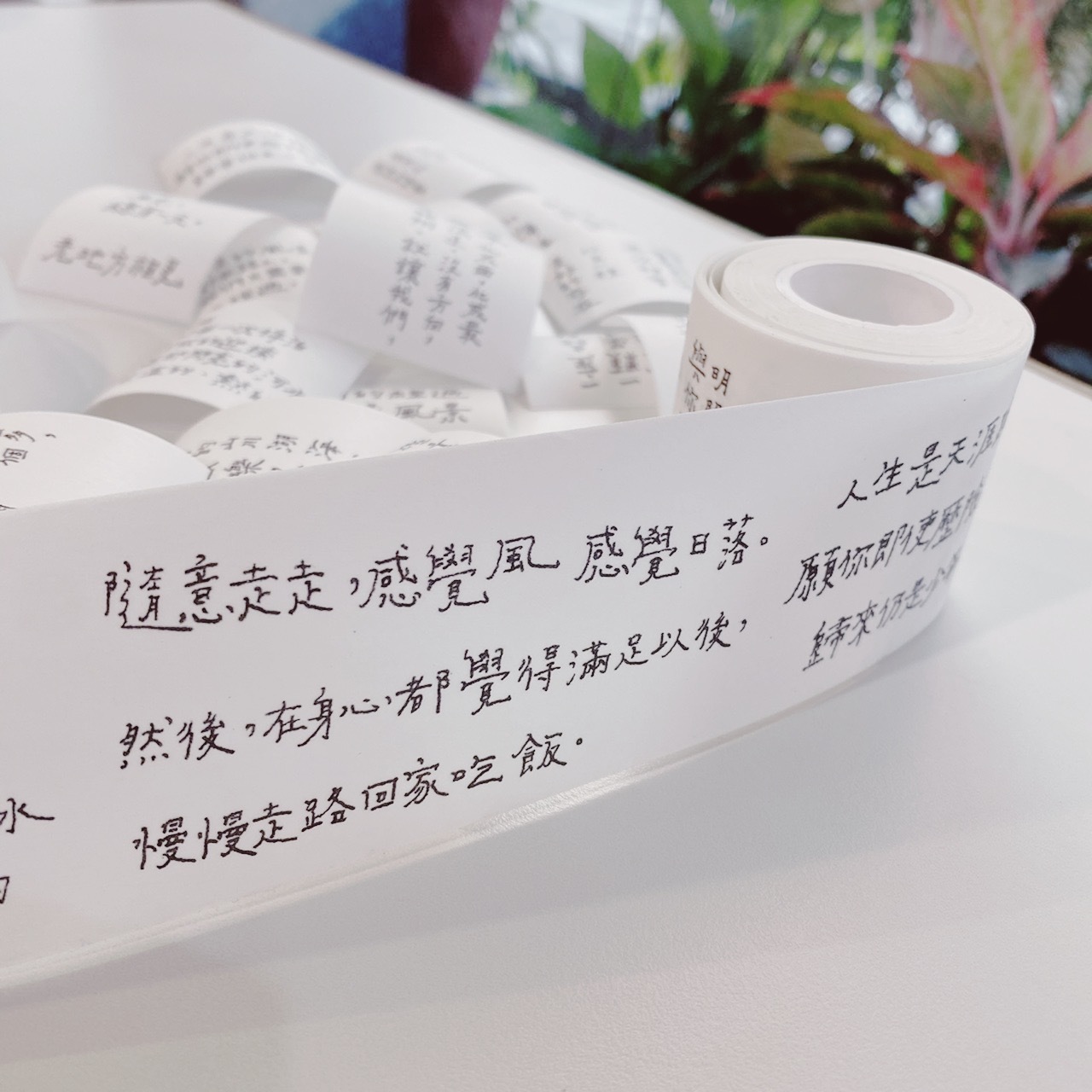 荒涼手記 文字附帶離型紙紙膠帶 青青的島