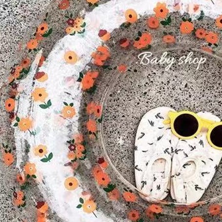 夏日透亮花花泳圈