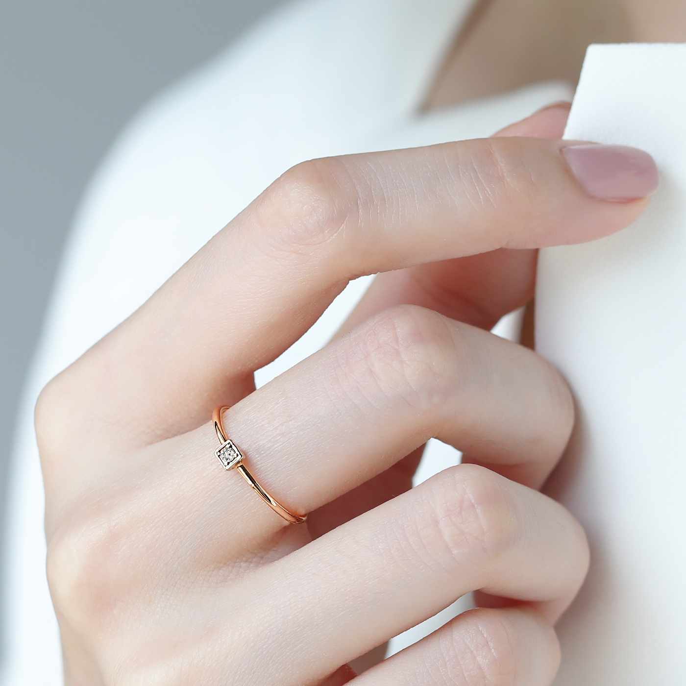 幾何小方 — 3分鑽石戒指