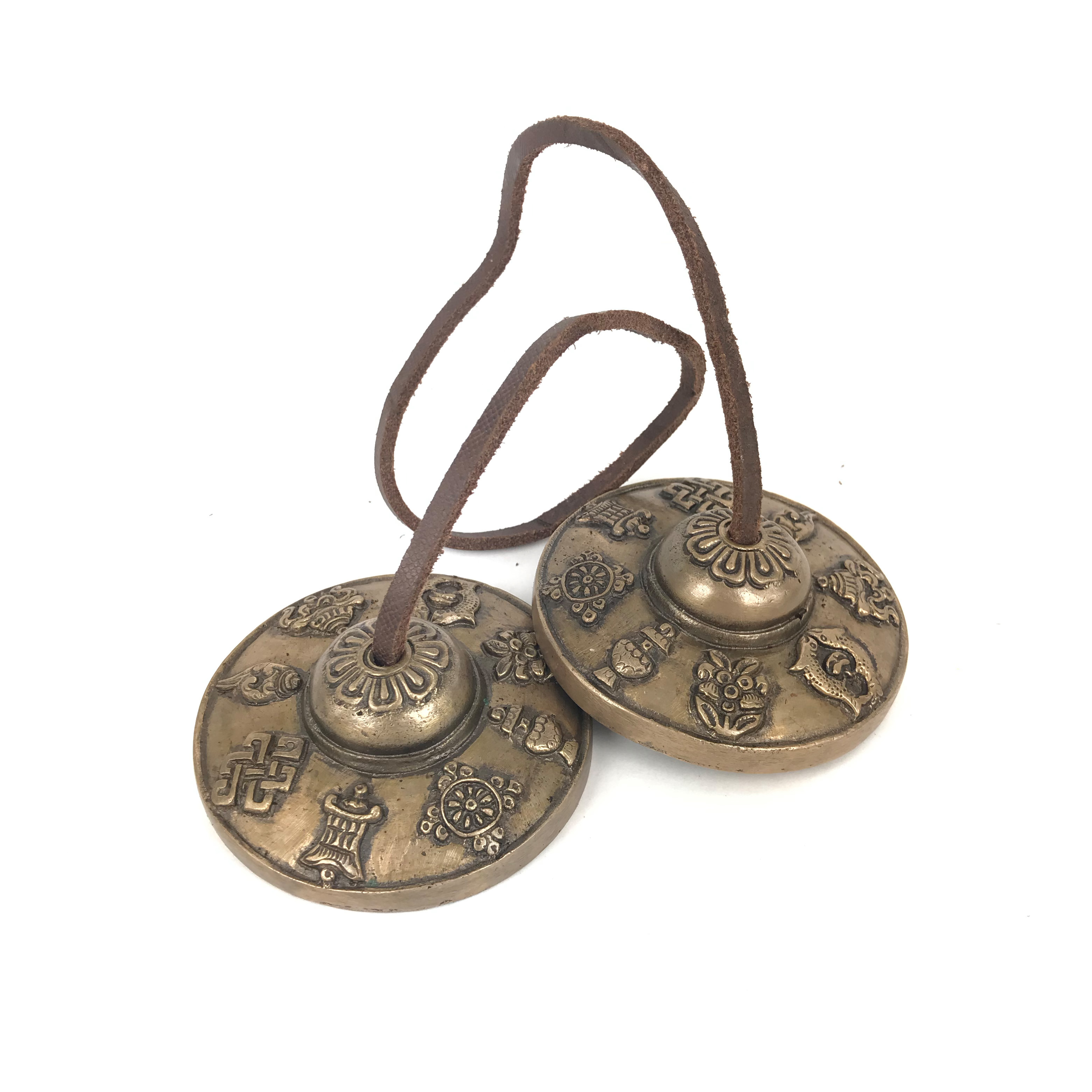 銅製碰鈴 / 丁夏 – 中 (尼泊爾直入) (隨機圖案)