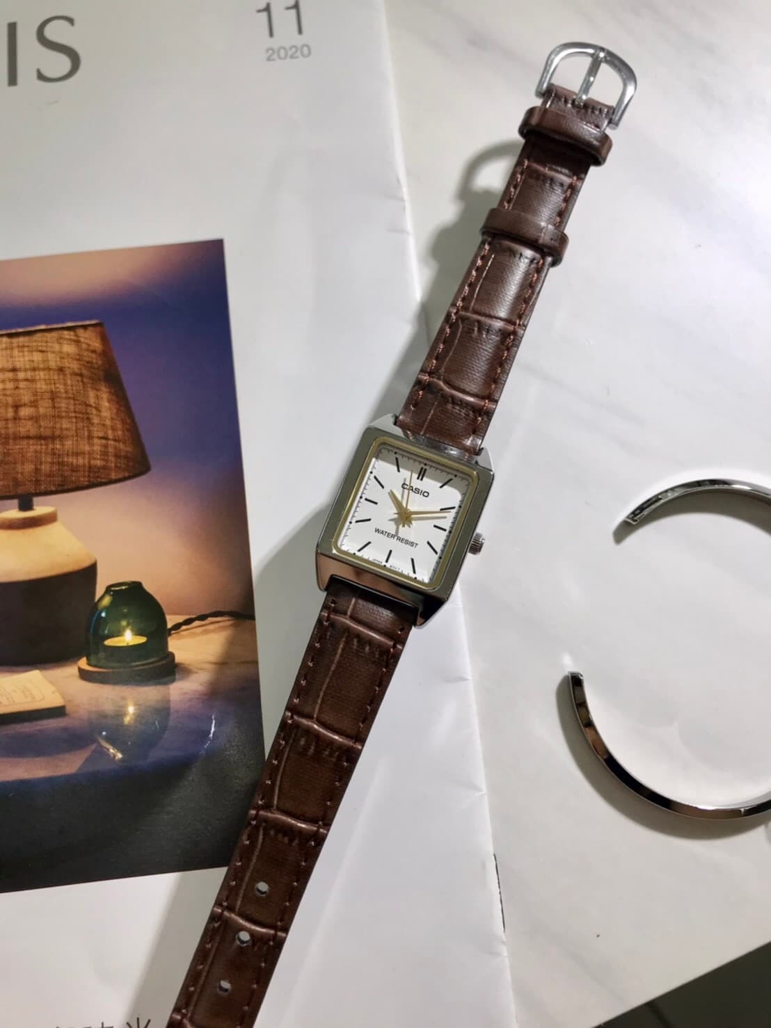 【CASIO 卡西歐】素面方形簡約風指針皮帶腕錶 LTP-V007L-7E1 (黑皮)/ LTP-V007L-7E2 (咖皮) 22mm 現代鐘錶