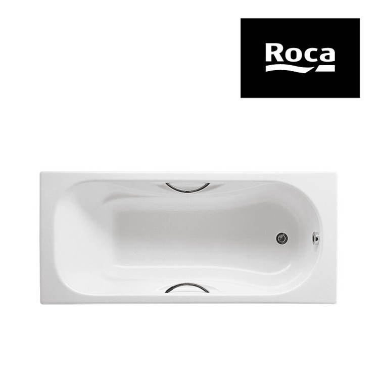 Roca Malibu 231070001 Cast Iron Bathtub with anti-slip & grips
