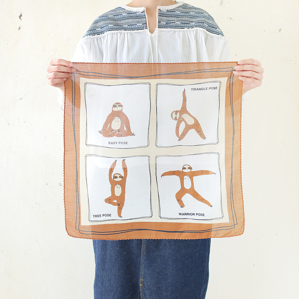 [日本] 樹懶四種姿勢手帕