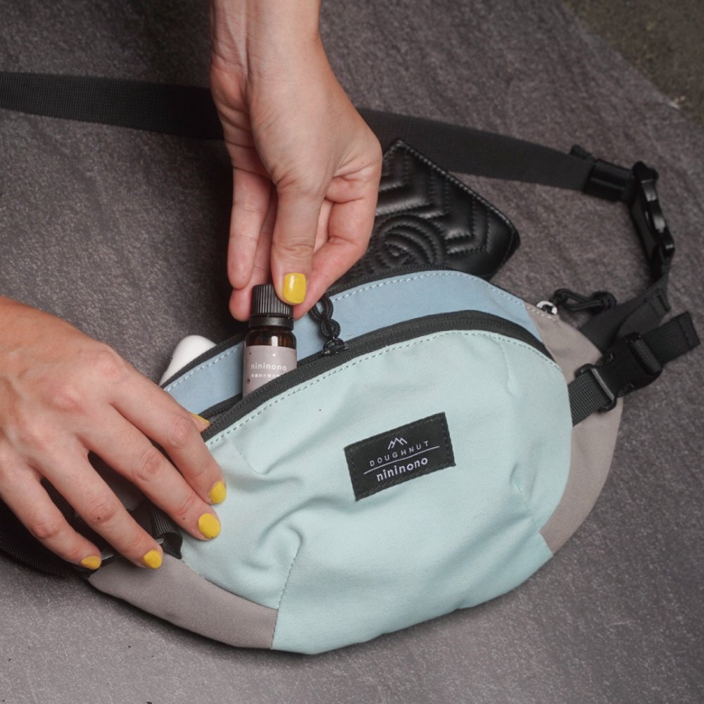 nino帕奇隨身包(nininono X Doughnut)(天空藍 X 湖水藍)