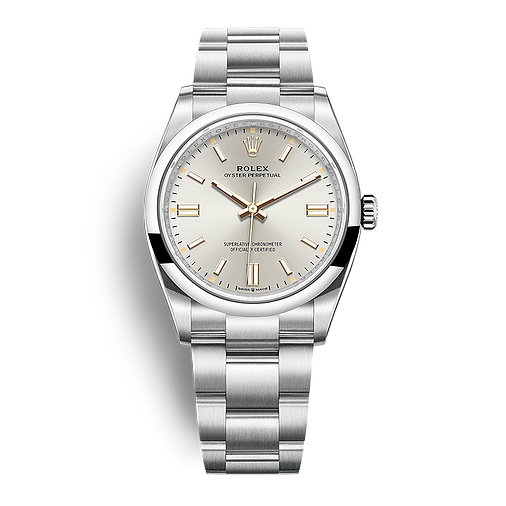 BRAND NEW ROLEX 126000 OYSTER PERPETUAL 36 WITH A SILVER DIAL AND AN OYSTER BRACELET