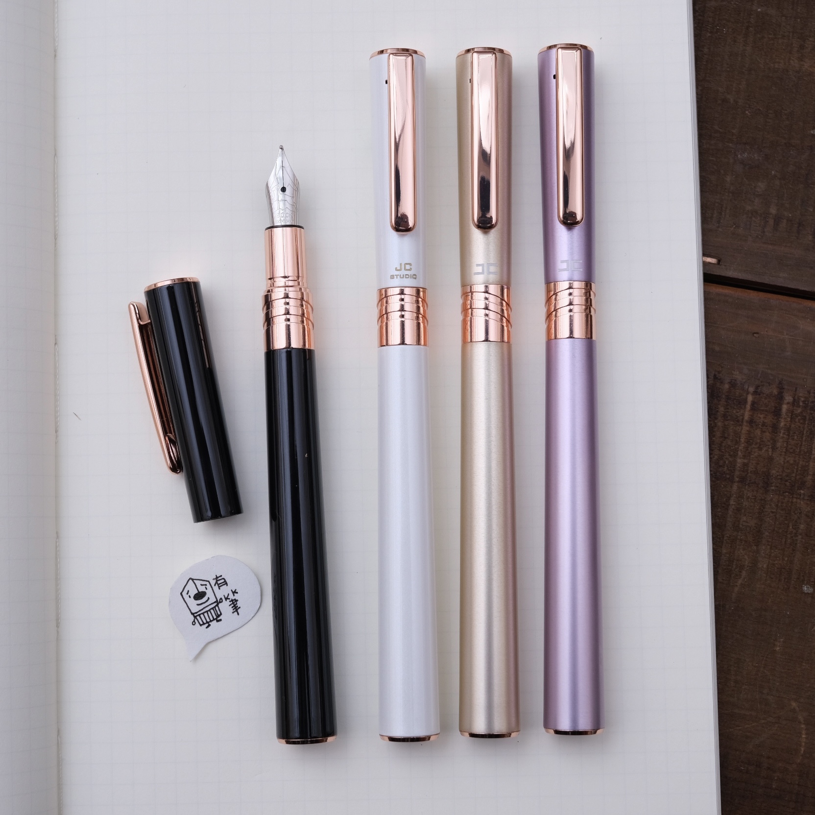 Muse Plus 繆思女神玫瑰金特別版鋼筆 (BOCK筆尖)｜JC STUDIO 臺灣
