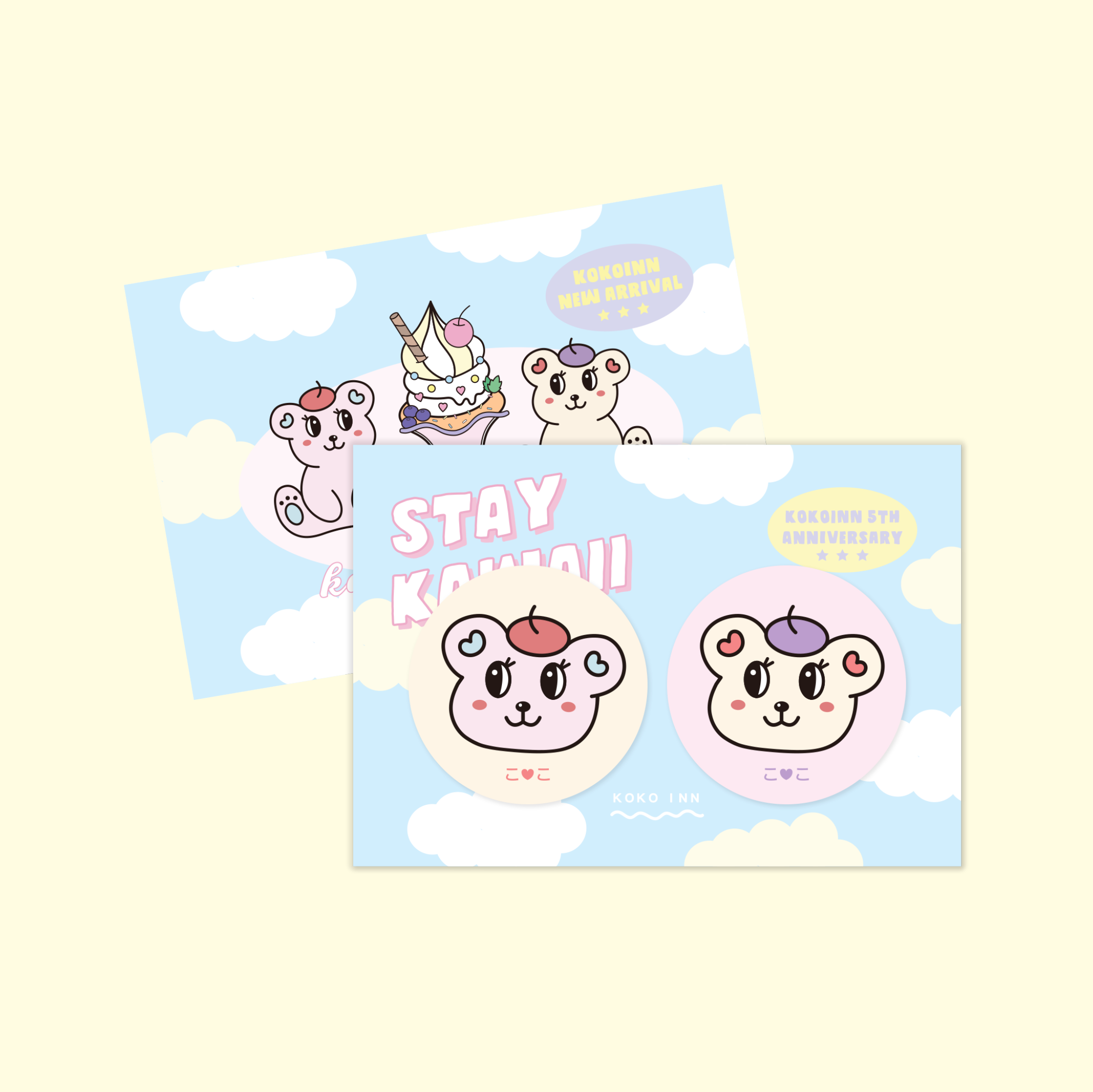 こ♡こ Stay Kawaii 胸章