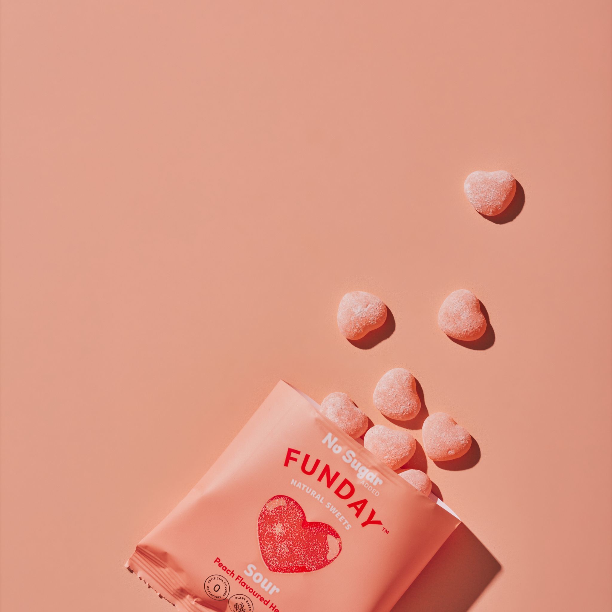 Funday Sweets 天然無添加糖水蜜桃酸糖50g (best before 14/04/2026)