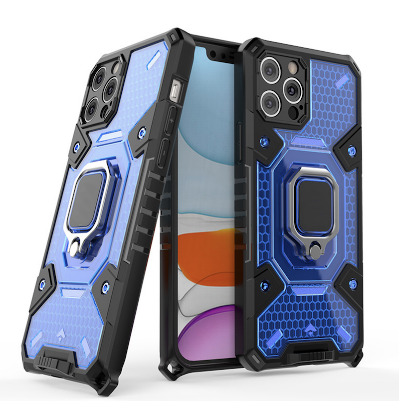 iPhone蜂窩散熱防摔殼 【附帶支架，蜂窩紋散熱設計】