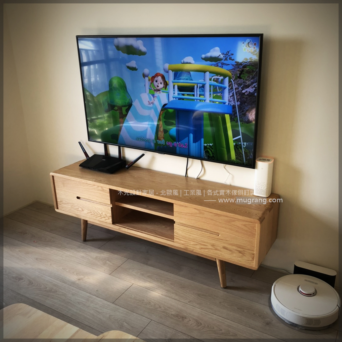 Esther-白橡木北歐簡約電視櫃(可訂製)