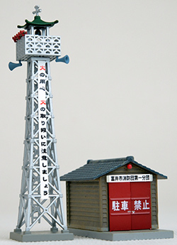 Tomytec 情景小物 046-2 N規 消防瞭望台 消防隊車庫 2