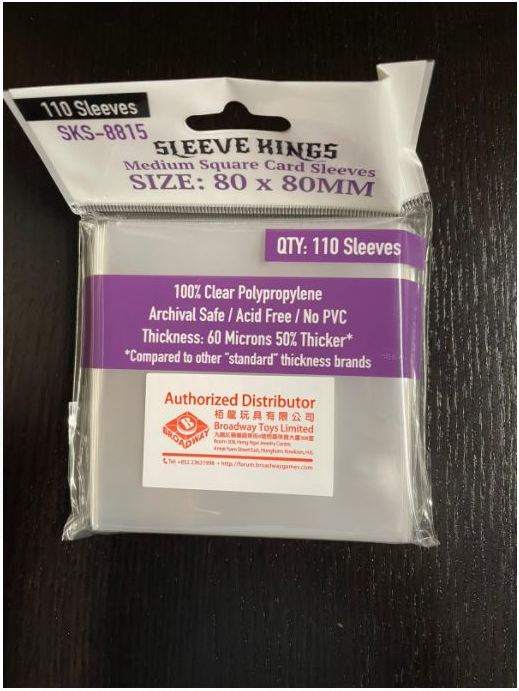 SK Card Sleeves (80x80mm) - 110 /pk