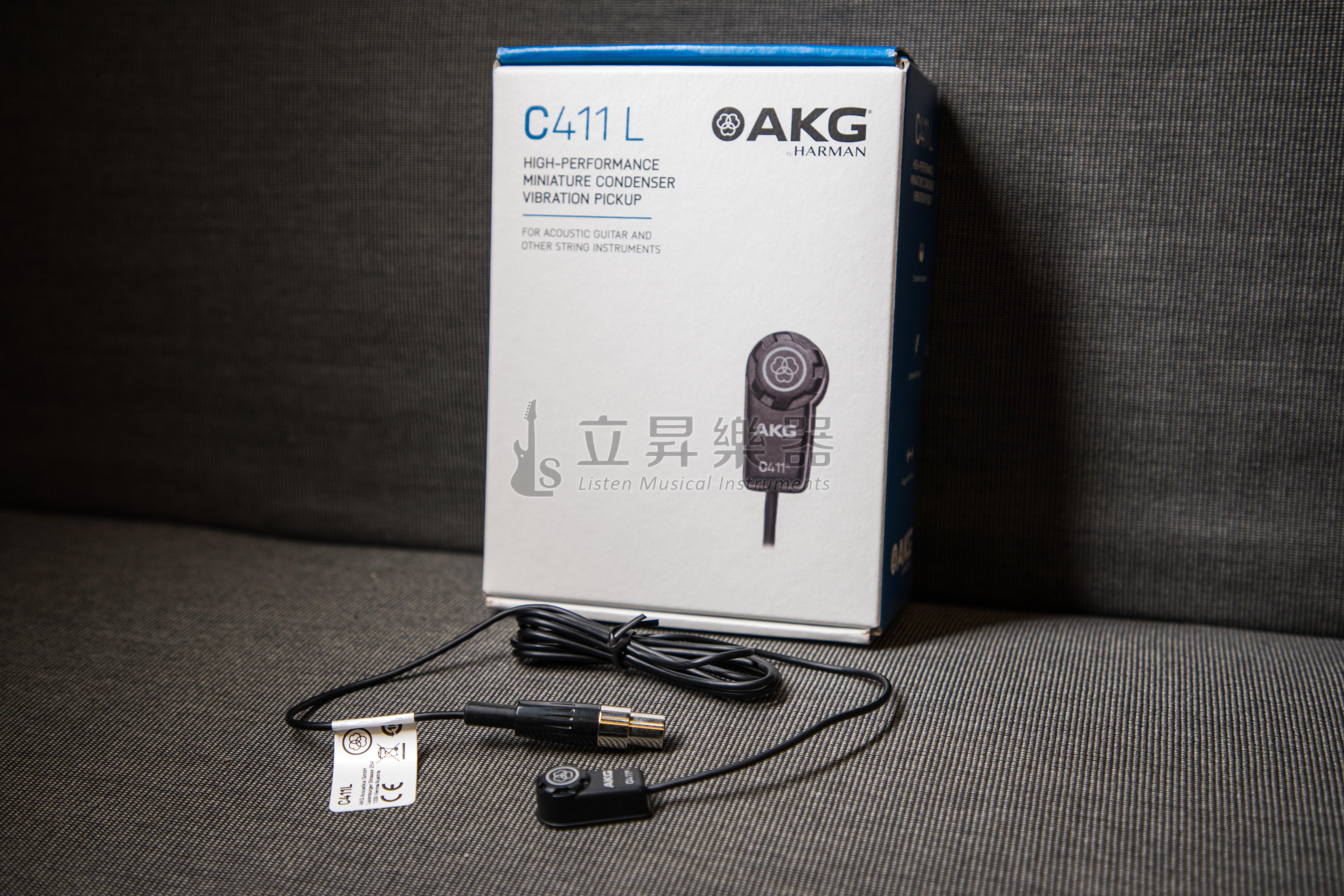 AKG C411L 電容振動拾音器 匈牙利製 貼片式麥克風、三針迷你XLR接頭