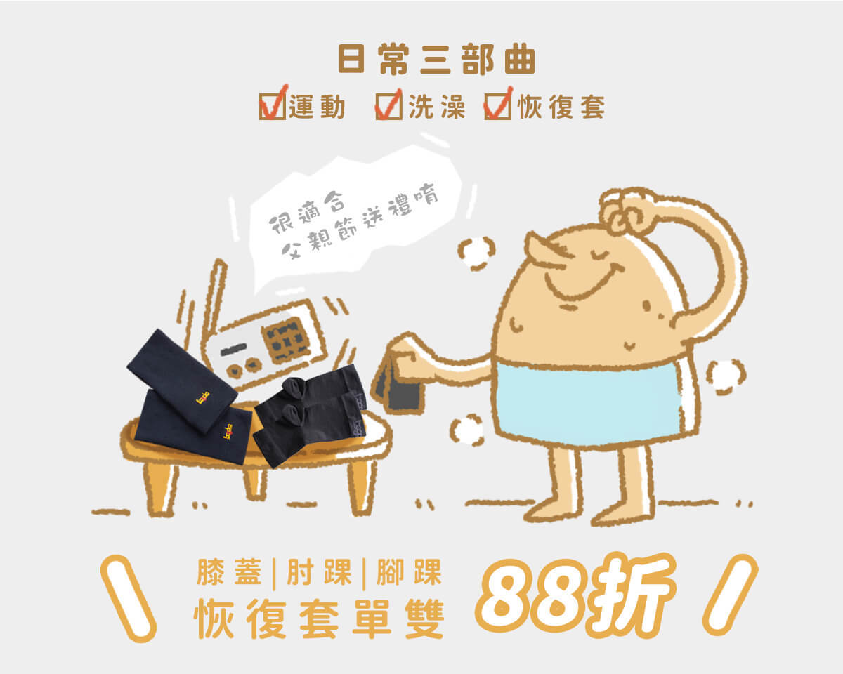 恢復套(膝蓋、肘踝、腳踝)單雙88折