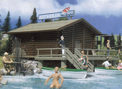 Vollmer 45120 / 5120 HO scale, Max Zieglers Boat Rentals