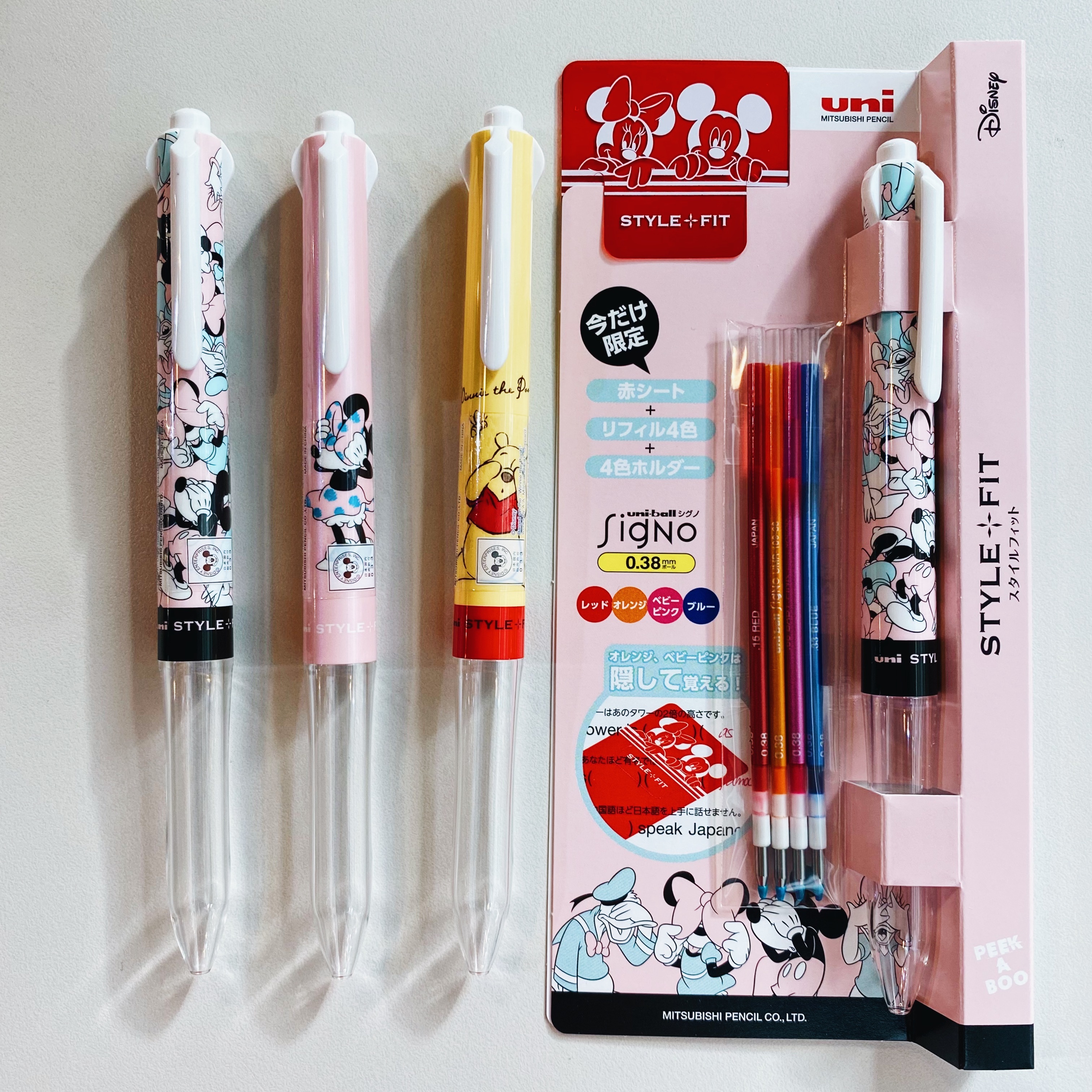 Uni Style Fit 迪士尼限定版 四合一機能筆 四色筆管