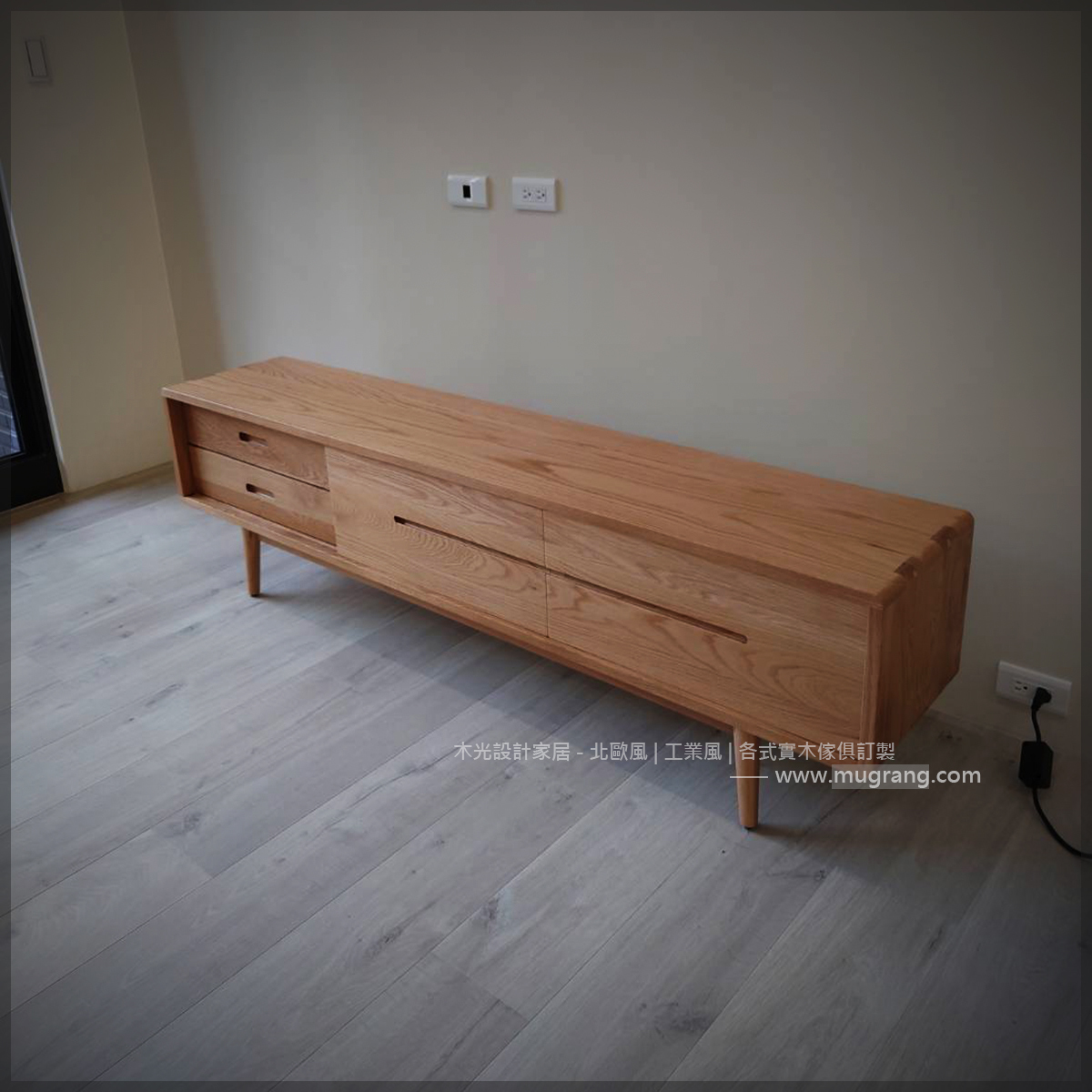 Esther-白橡木北歐簡約電視櫃(可訂製)