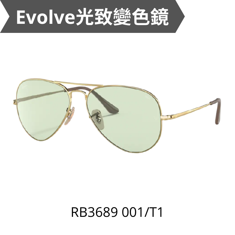 AVIATOR METAL II GOLD RB3689 001/T1 Evolve光致變色太陽眼鏡