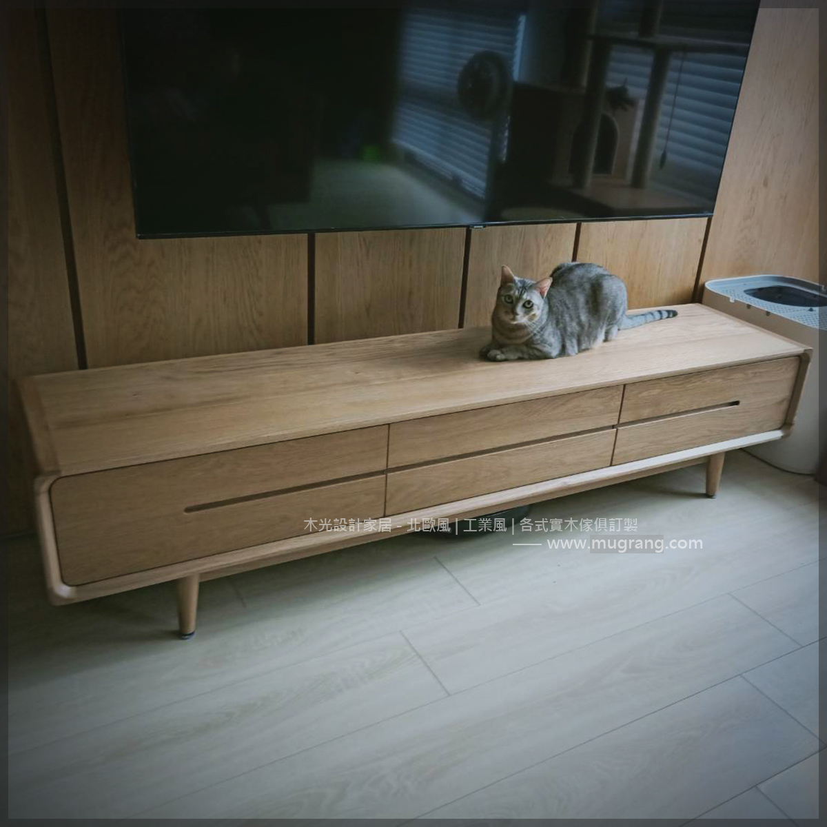 Esther-白橡木北歐收納電視櫃(可訂製)